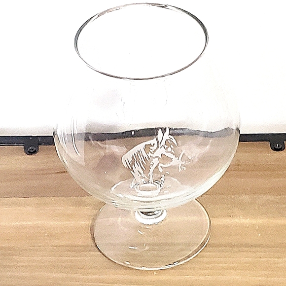 Other - Arabian Horse Head Etched Glass Wine Glass Goblet